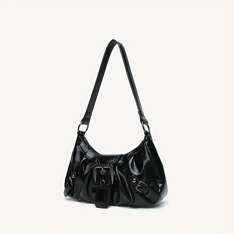 Y2K Retro Handbag Women's Bag, Stylish Fold Leather Shoulder Armpit Bag, Chic Retro Handbags Purse, Temperament Woman Tote Bag