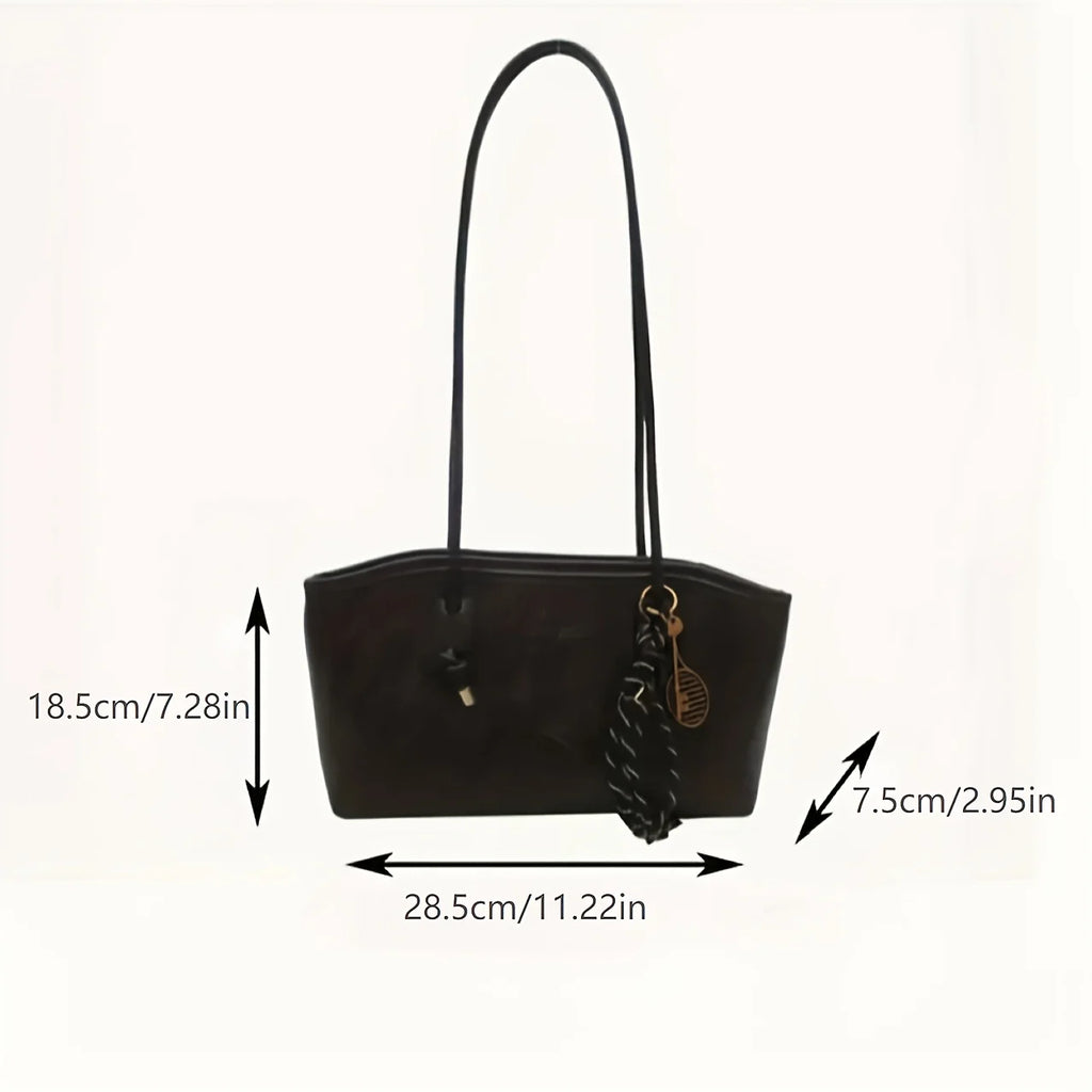 Ladies Soft Leather Shoulder Armpit Bag, Black, White, Brown, Coffee, Convertible Tote Bag, Spacious Work, Travel, Everyday Use