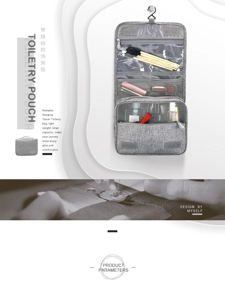 High Quality Women Makeup Bags Travel Cosmetic Bag Toiletries Organizer Waterproof Storage Neceser Hanging Bathroom Wash Bag