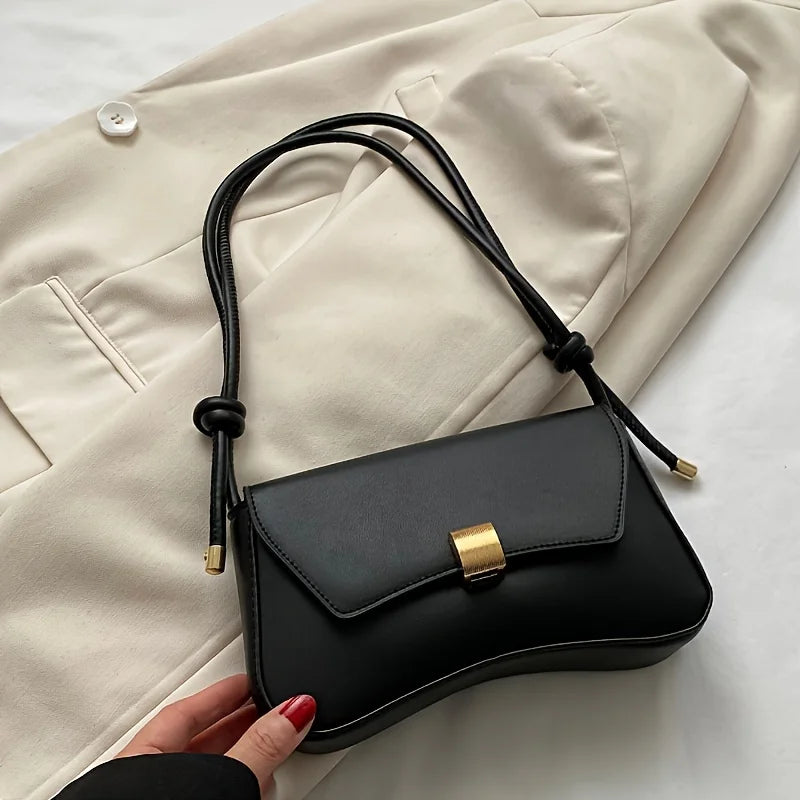 Vegan Crossbody Bag, Lightweight Solid Color Flap Purse, Design for Women Teens, Ideal for Office, College, Travel, Daily Use