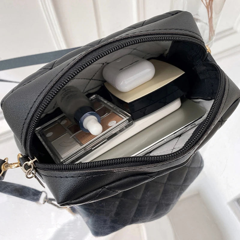 Fashion PU Leather Women Shoulder Bags Luxury Design Quilted Shopper Bag Female Casual Crossbody Bags Female Small Handbag Purse