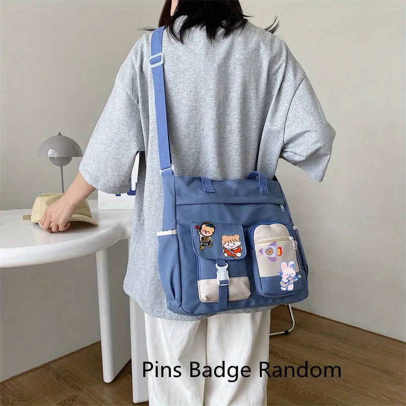 Oxford Fabric Tote Bag, Teen Handbag Shoulder Bag, Nylon Ladies Messenger Bag, Girls Women Cross Body Bags, Student School Bags