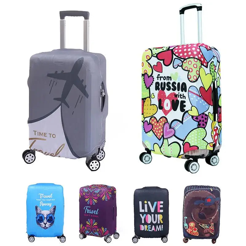 Luggage Protective Cover Travel Suitcase Dust-proof Cover Cartoon Suitcase Cover Travel Accessories Luggage Protective Cover New