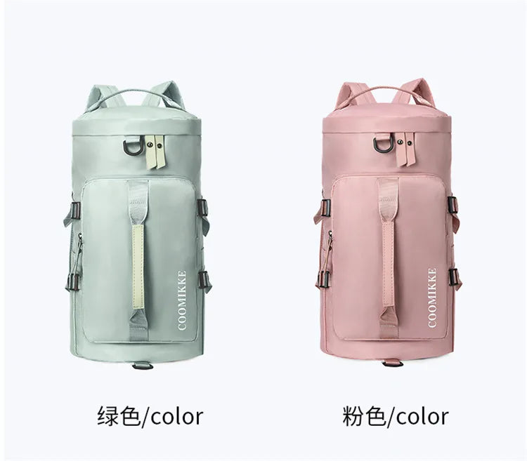 New fitness sport crossbody bag unisex backpack business trip large capacity short travel bag dry and wet separation luggage bag