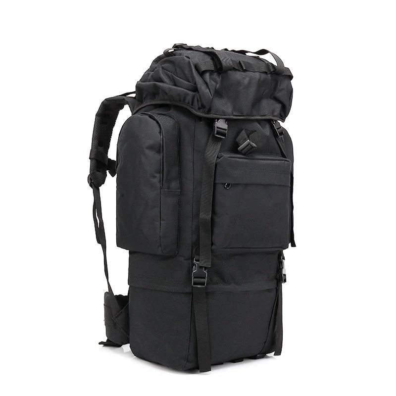 65L Large Capacity Waterproof Outdoor Hking Backpack Tactical Hunting Camping Rucksack Rain Cover Mountaineering Climbing Bags