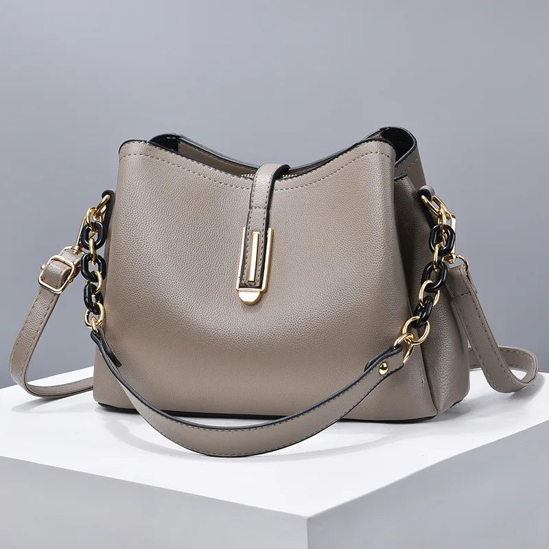 Bag Women's Simple Solid Color Shell Small Bag Fashion Casual One Shoulder Crossbody Bag