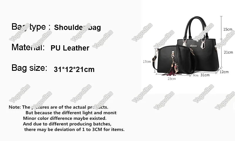 2pc/set Women Fashion Casual Totes, Luxury Handbags ,Designer Shoulder Bags, Crossbody Composite Bag Bolsos