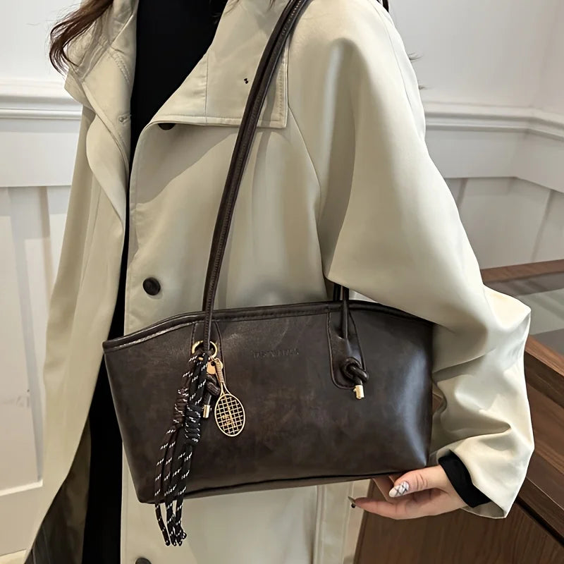 Ladies Soft Leather Shoulder Armpit Bag, Black, White, Brown, Coffee, Convertible Tote Bag, Spacious Work, Travel, Everyday Use