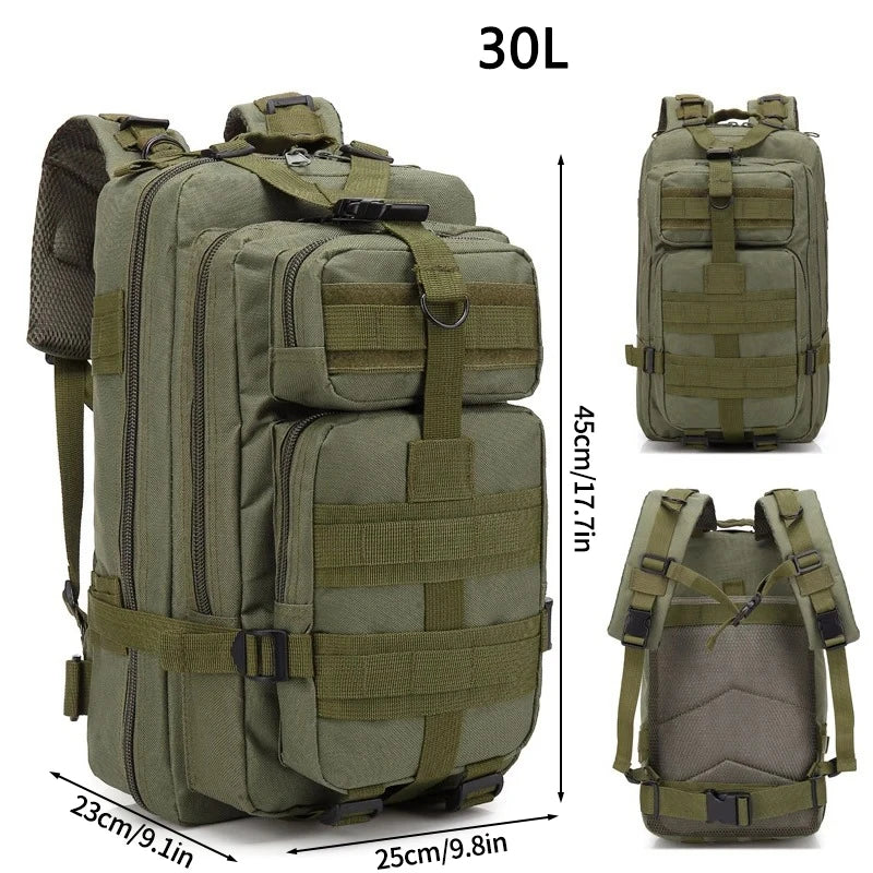 30L Outdoor Sports Mountaineering Backpack Climbing Tactical Rucksack Large Capacity Oxford Hiking Survival Bags