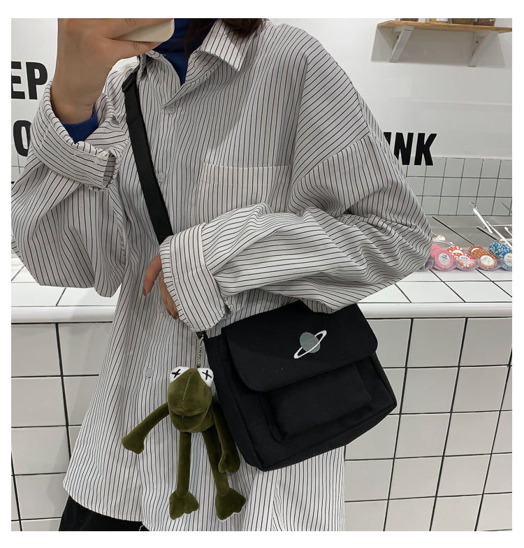 Casual Collage Student Messenger Bag Women Small Bag Canvas Shoulder Bag For Women Print Crossbody Bags Bolsas Sac