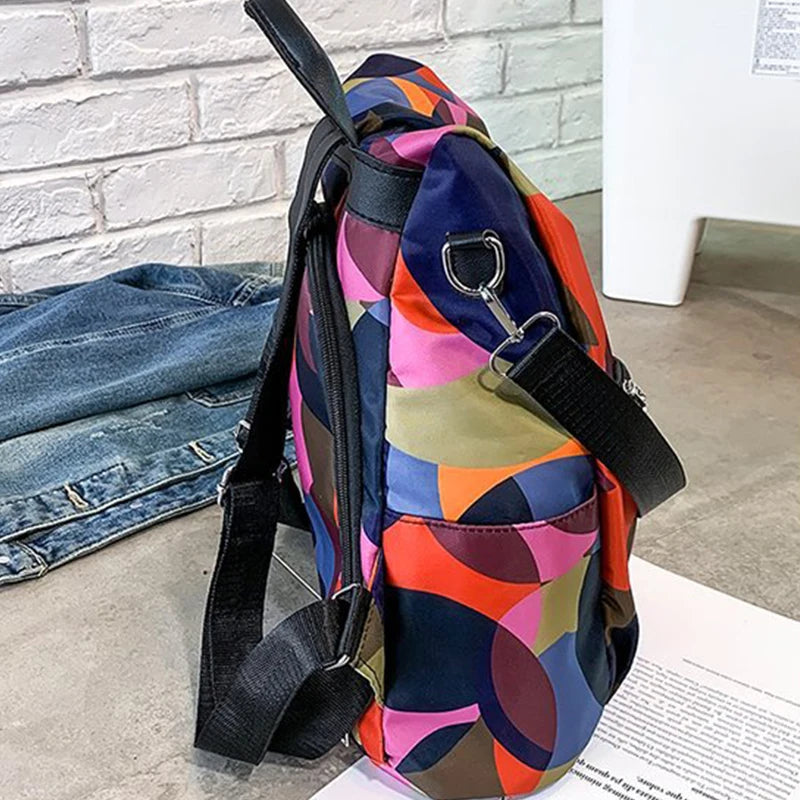 Quality Waterproof Oxford Backpack, Women High Capacity Anti-theft Travel Daypack, Casual Rucksack, Multi-use Shoulder Bags