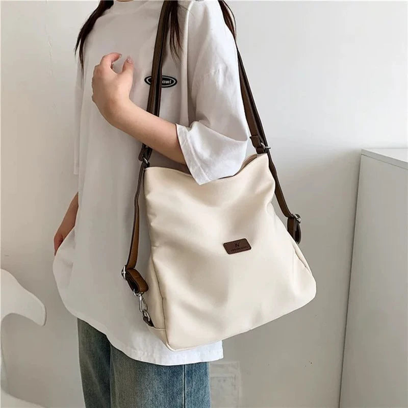 Designer Nylon Women's Casual Travel Backpack Trendy Top-Handle Shoulder Crossbody Bag Luxury Handbags Female Purse