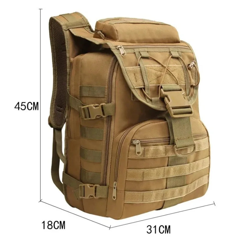 35L Men's Tactical Backpack Survival Hiking Backpack Multifunctional Outdoor Bag Travel Camping Sports Riding Travel Bag