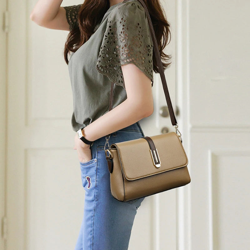 Women Shoulder Bags Ladies Messenger Crossbody Flip Purses Handbags Single Thin Adjustable Shoulder Strap Square Horizontal Bag