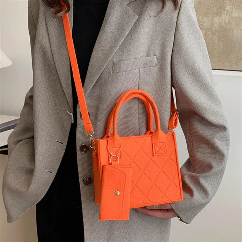 3pcs/set Embossed Women's Handbag Stylish Crossbody Bag Clutch and Wallet, Solid Color Square Shoulder Bag, Fabric for Daily Use