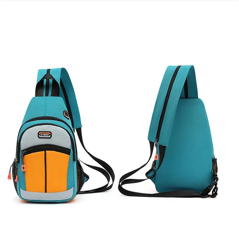 Women Nylon Sling Bag - Adjustable Strap, Multi-Pocket Crossbody Chest Pack for Men Travel & Sports for Daily Commute