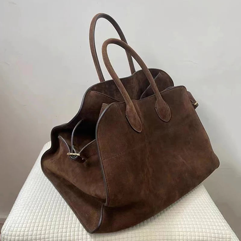 Tote Bag Women's New Autumn and Winter High-end Niche Design Large-capacity Shoulder Bag Retro Commuter Handbag