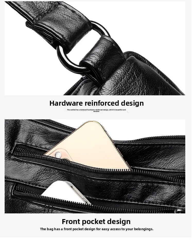 Solid Color PU Leather Single Shoulder Bag, Multi Compartment Pocket Daily Women's Cross Body Bags, Large Capacity Women's Bag.