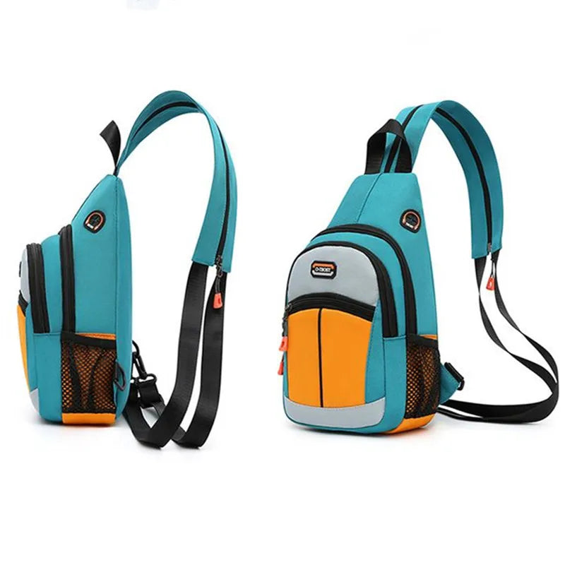 Women Nylon Sling Bag - Adjustable Strap, Multi-Pocket Crossbody Chest Pack for Men Travel & Sports for Daily Commute