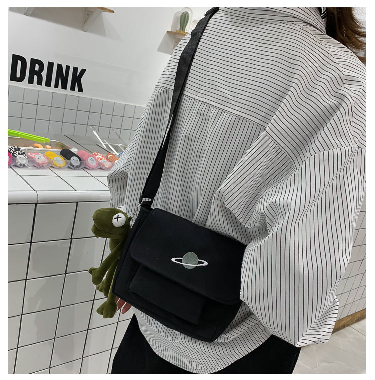 Casual Collage Student Messenger Bag Women Small Bag Canvas Shoulder Bag For Women Print Crossbody Bags Bolsas Sac