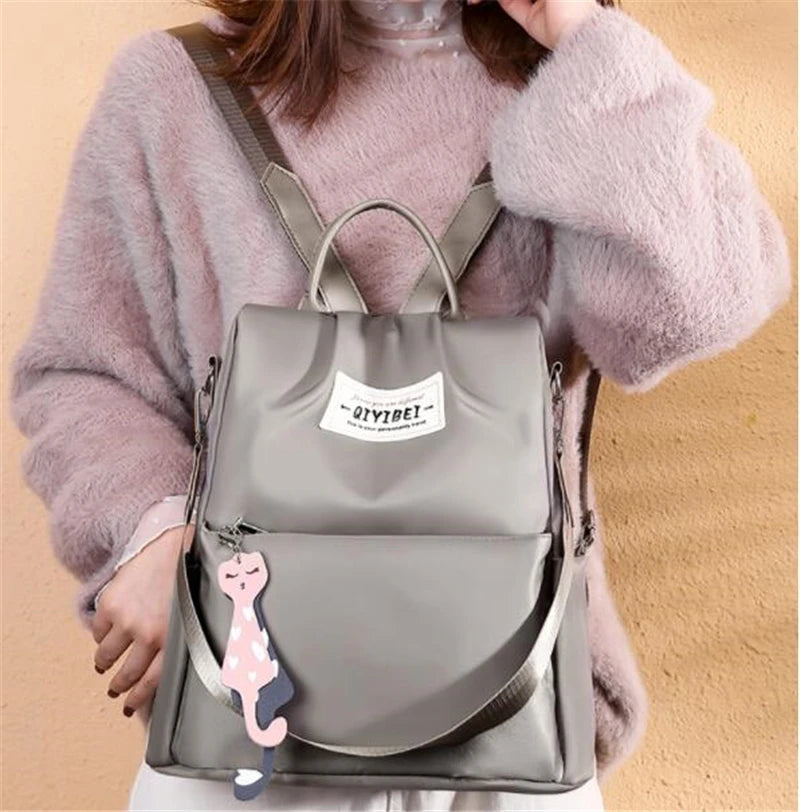 Quality Waterproof Oxford Backpack, Women High Capacity Anti-theft Travel Daypack, Casual Rucksack, Multi-use Shoulder Bags