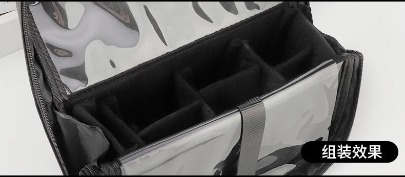 European and American Portable Makeup Storage Bag Professional Makeup Handbag with Magnetic Closure Brush Bag Foldable Large Cap