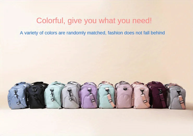 Nylon Travel Gym Bag with Shoe Compartment Dry Wet Separation, Organizer Pockets, Sports Bag for Women/Men, Student Essentials