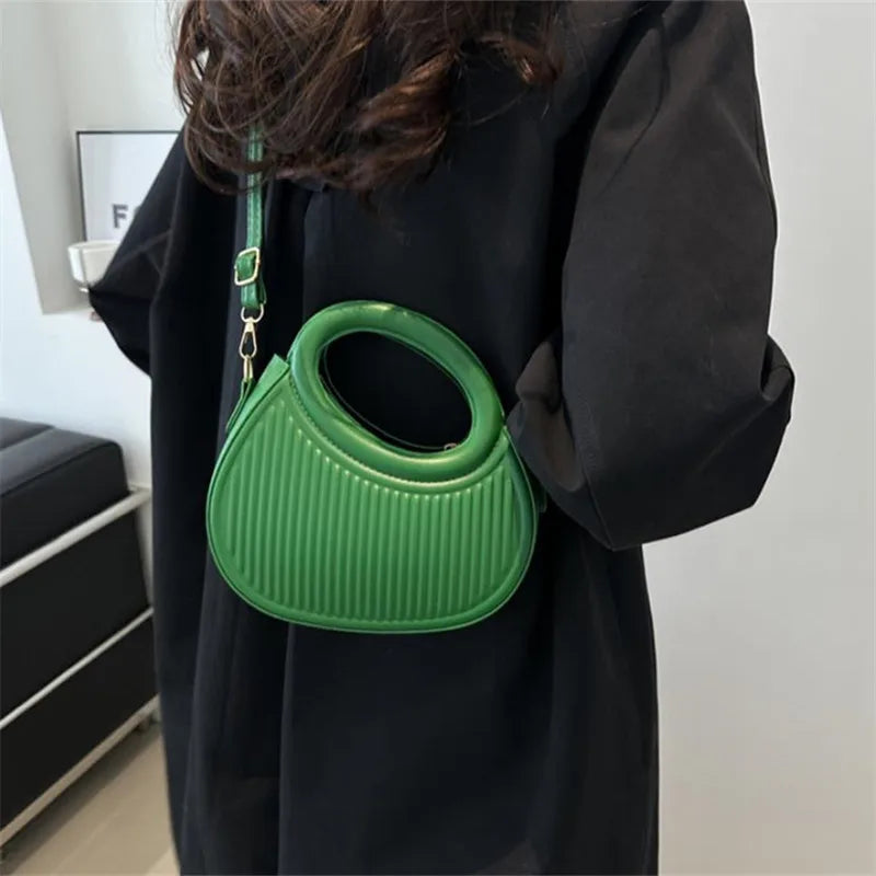 Chic Stripe Design Crossbody Bags for Women Elegant Synthetic Leather Handbag, Purse, Luxury Look Shoulder Bag for Everyday Use
