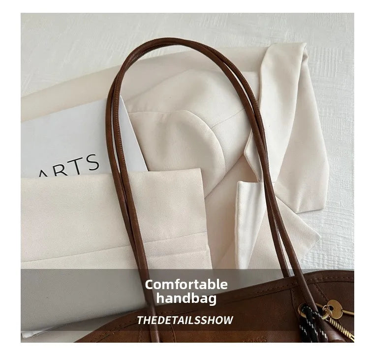 High Quality Texture Vintage Large Capacity Women's Bag Stylish Commuting Armpit Handbag Women Shoulder Bag Fashionable Tote Bag