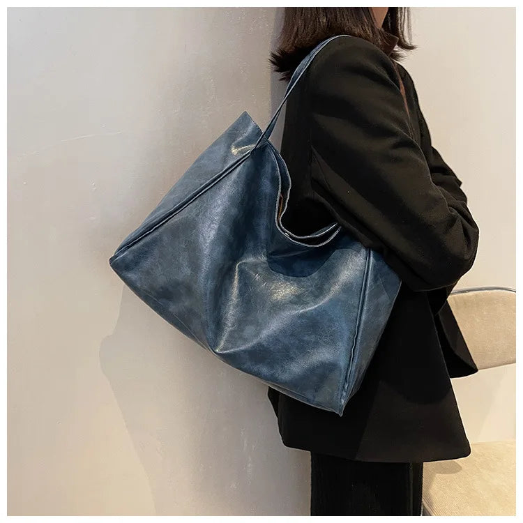 Retro PU Women's Handbag, Large Capacity Handbags Shoulder Bag, Street Leisure Shopping Tote Bag Bags, Suitable for Daily Use