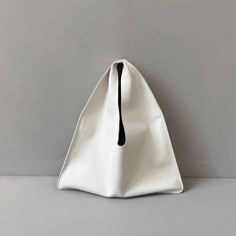 Simple Design Small Bindle Trendy Bag PU Leather Handbag for Women Casual Winter Shoulder Bags