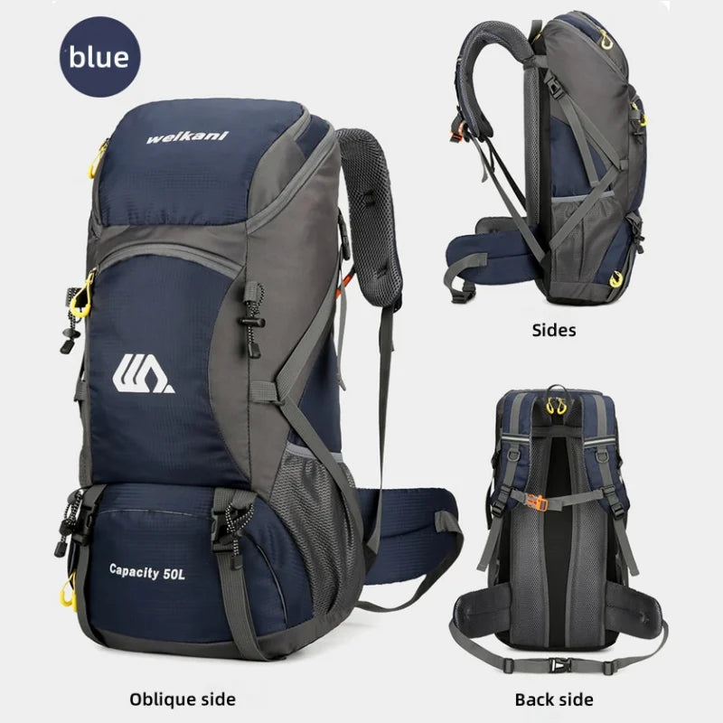 Outdoor sports backpack - hiking backpack 50L men's and women's hiking and camping bag travel backpack with dual shoulder straps