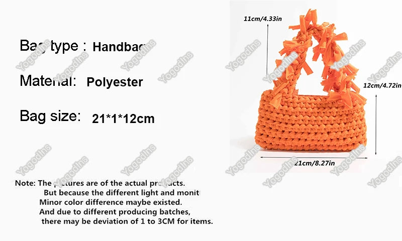 Spring And Summer Handwoven Women's Handheld Bag Leisure Small Fresh Hollow Out Small Design Holiday Bag