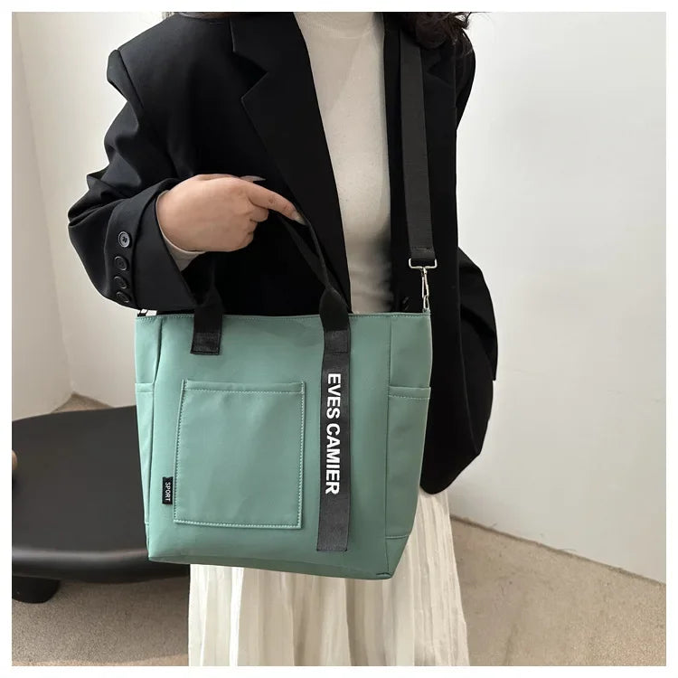 Nylon Handbag Women Campus Student Tote School Bag, Teen Girls Handbags Messenger Bag, Oxford Waterproof Shoulder Crossbody Bags