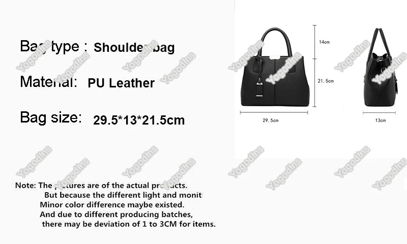 Ladies Large Tote Bag, Female Square Shoulder Bags, Bolsas Femininas Sac ,New Fashion ,Women PU Leather Handbags ,Crossbody Bags