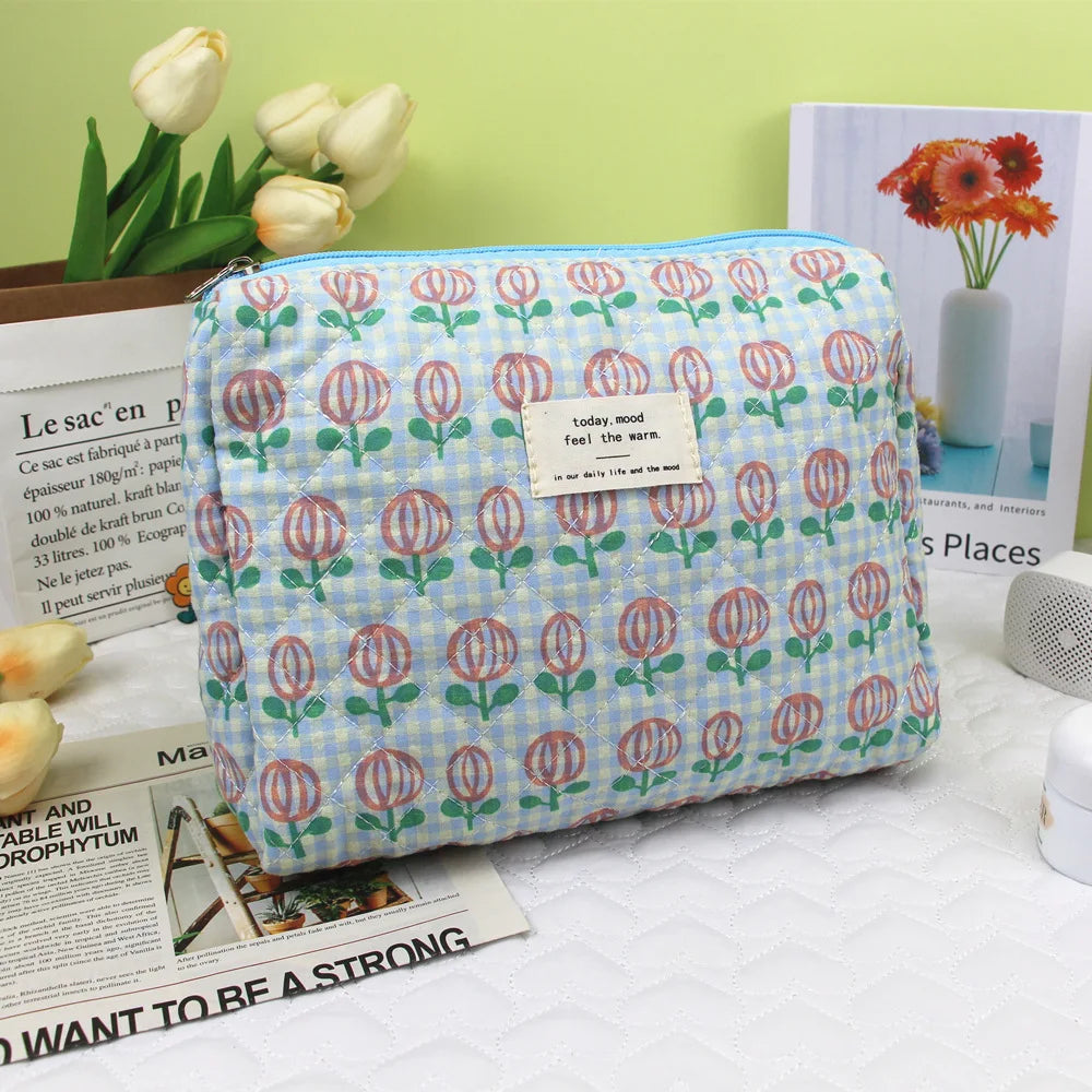 Colorful Aesthetic Pattern Clutch Storage Pouch, Zipper Lightweight Makeup Bag, Versatile Cosmetic Bag
