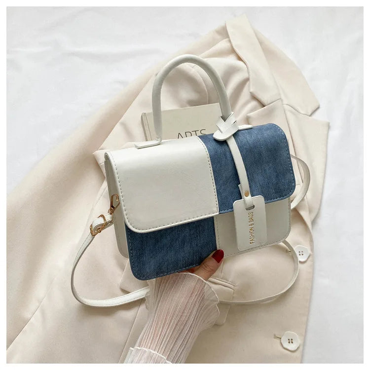 Fashionable PU Leather Handbag Women for Commuting, Stylish Single Color Blocking Handbags Shoulder Bag, Daily Outfit Tote Bag