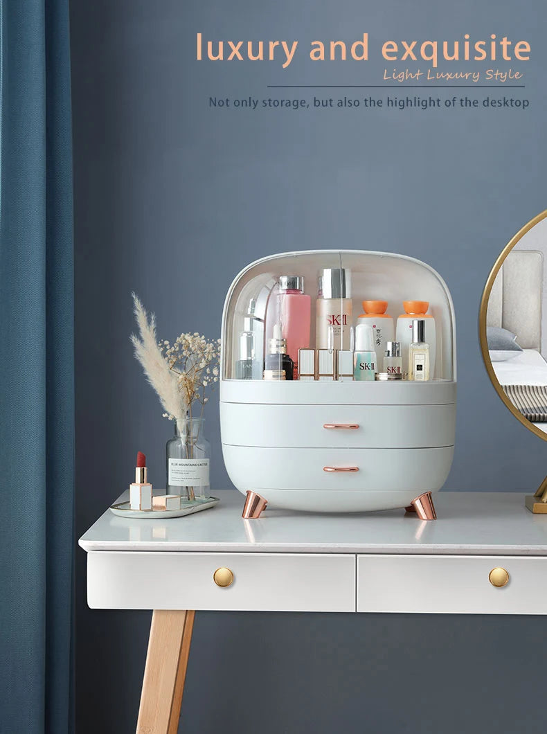 Makeup Container Polish Box Desktop Storage Organizer Makeup Drawer Large Box Cosmetic Capacity Storage Nail Jewelry Organizer