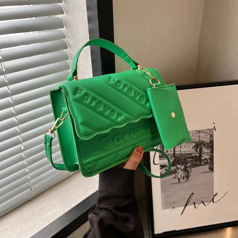 Brand Designer Small Crossbody Bags New Fashion Shoulder Bag Quilted PU Leather Ladies Square Handbags