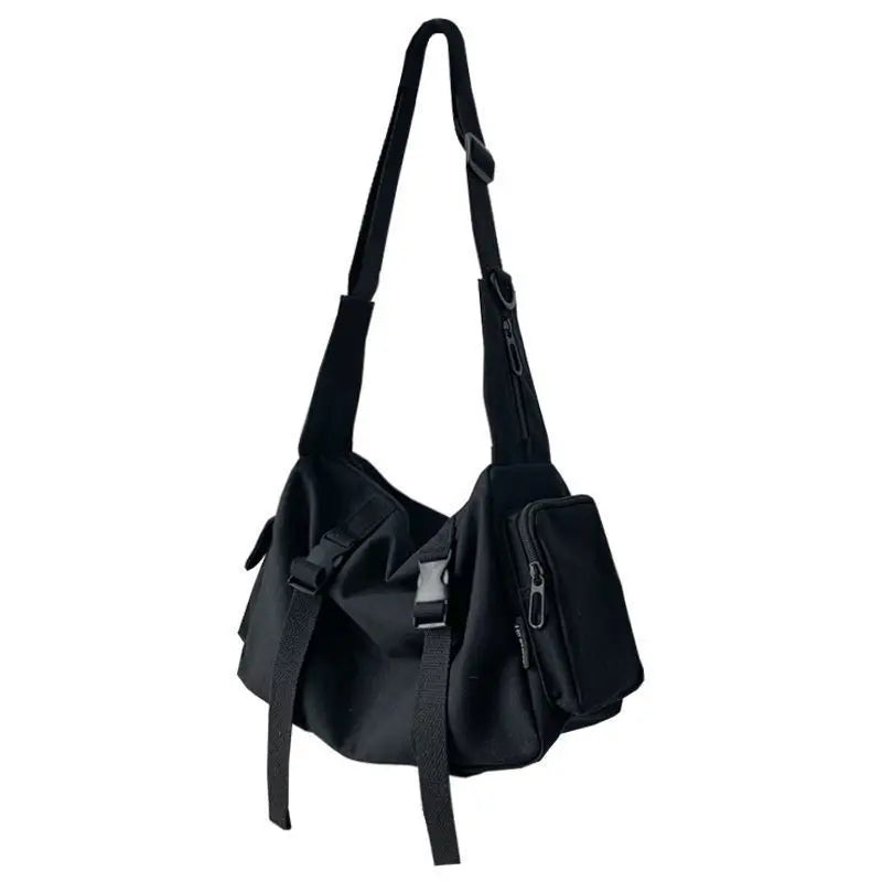 Japanese Harajuku Women Messenger Bag Solid Color Canvas Crossbody Bags Student Large Capacity Handbags Shoulder Bag Bolsos Sac