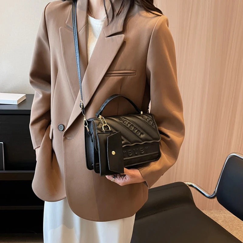 Brand Designer Small Crossbody Bags New Fashion Shoulder Bag Quilted PU Leather Ladies Square Handbags