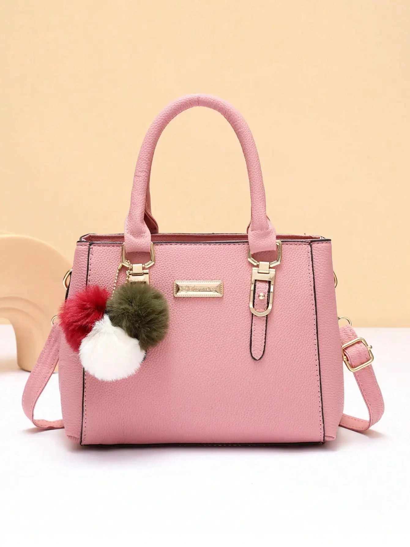 PU Leather Ladies HandBags Women Vintage Purse Plush Tassel Messenger Bags Tote Boston Shoulder Crossbody Bag