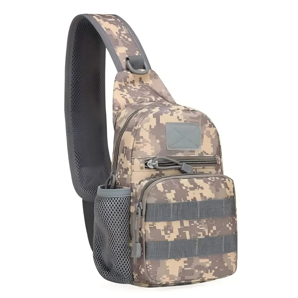 Small Outdoor Tactical Camouflage Kettle Chest Bag Men's Hiking Backpack Nylon Hunting Fishing Camo Hiking Shoulder Bag