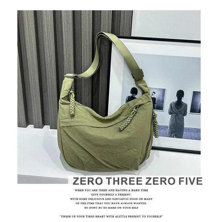 Casual Nylon Hobos Crossbody Bag for Women Designer Shoulder Bags Large Capacity Tote Bag Lady Travel Shopper Bag Female Purses