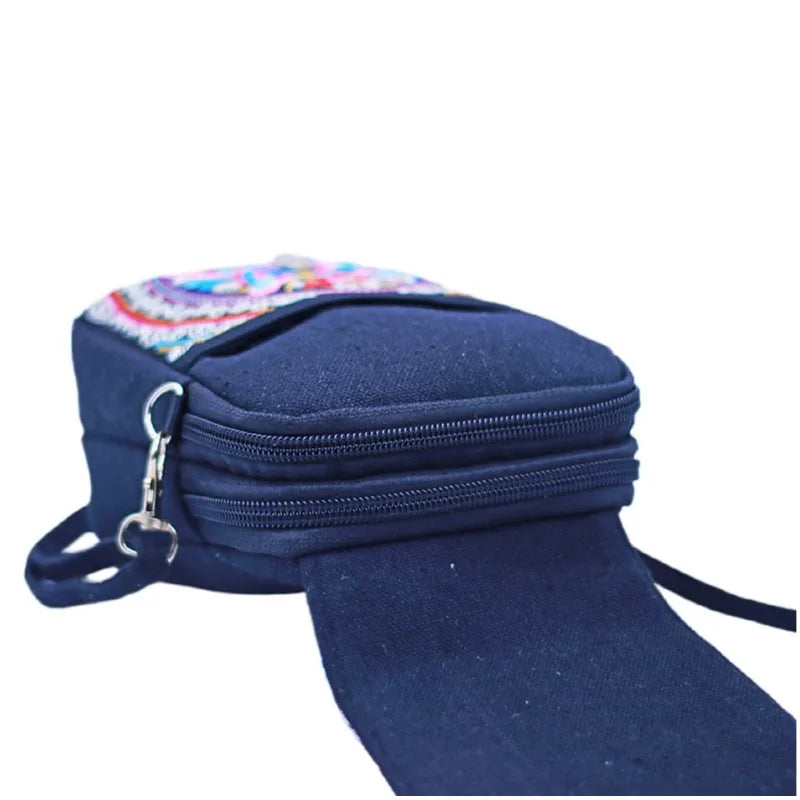 Women Casual Shoulder Bag Multi-pocket Design Crossbody Bag Ladies Multifunction Canvas Phone Purse Ladies Travel Small Handbags