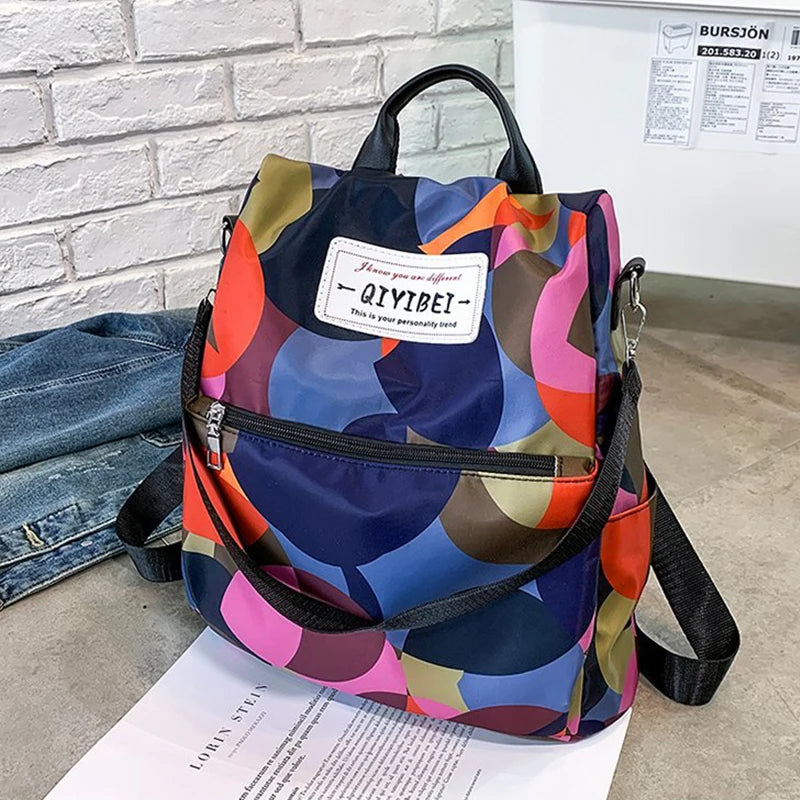 Quality Waterproof Oxford Backpack, Women High Capacity Anti-theft Travel Daypack, Casual Rucksack, Multi-use Shoulder Bags