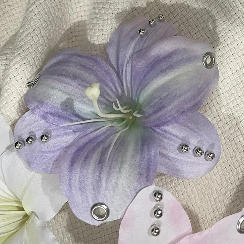 HOT Creative Exquisite Phalaenopsis Orchid Lily Keychain Backpack Decoration Simulation Flower Bag Pendant Handbag Accessories