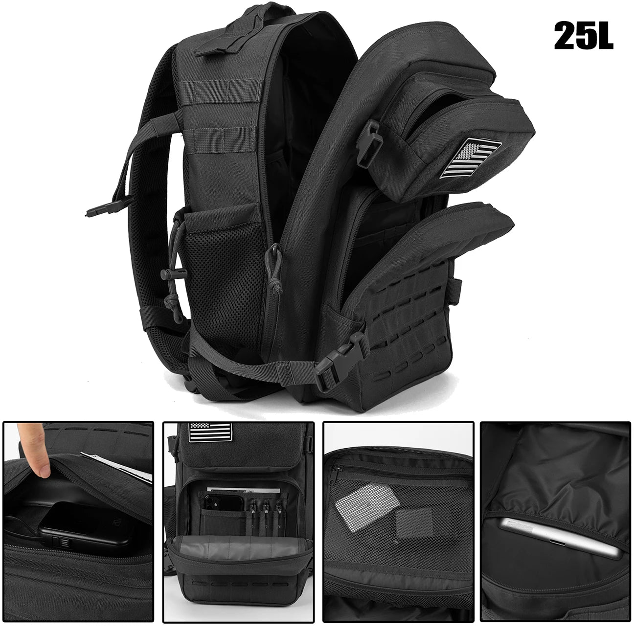 25L / 45L Hiking Backpack, suitable for camping, fishing, and sports scenarios, and also ideal for daily use, fitness and travel