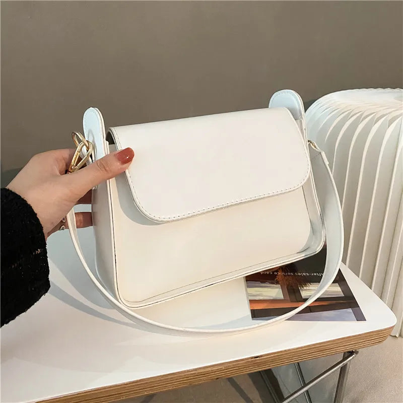 Trendy Fashion Flap Shoulder Bag For Women PU Leather Underarm Bags Designer Solid Color Armpit Handbag and Purse Girls Totes sa