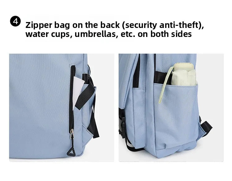 3pcs/set Campus Student Backpack, Boys Girls School Bags for Teen Men Women Tote Bag Clutch Pocket, Nylon Backpacks Travel Bag